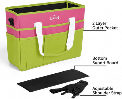 Craft Organizer Tote Bag Art Storage Caddy Bluish Green