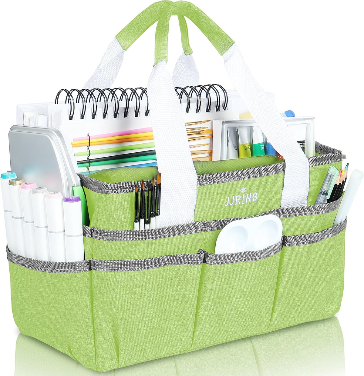Craft Organizer Tote Bag Art Storage Caddy Bluish Green