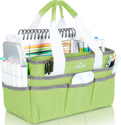 Craft Organizer Tote Bag Art Storage Caddy Bluish Green