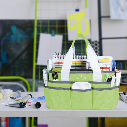 Craft Organizer Tote Bag Art Storage Caddy Bluish Green