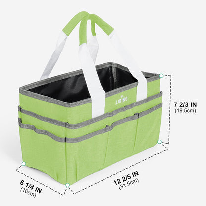 Craft Organizer Tote Bag Art Storage Caddy Bluish Green