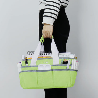 Craft Organizer Tote Bag Art Storage Caddy Bluish Green