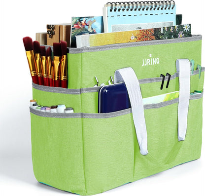 Craft Organizer Tote Bag Art Storage Caddy Bluish Green