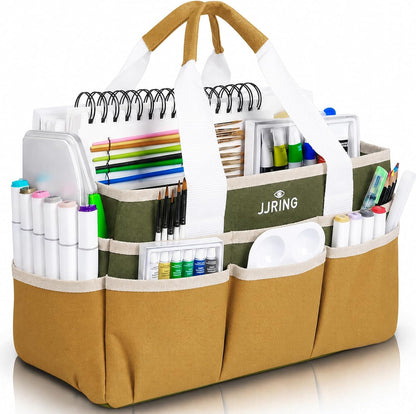 Craft Organizer Tote Bag Art Storage Caddy Bluish Green