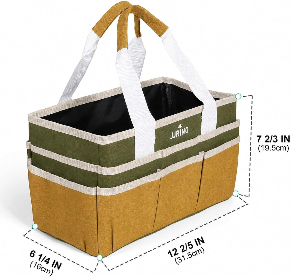 Craft Organizer Tote Bag Art Storage Caddy Bluish Green
