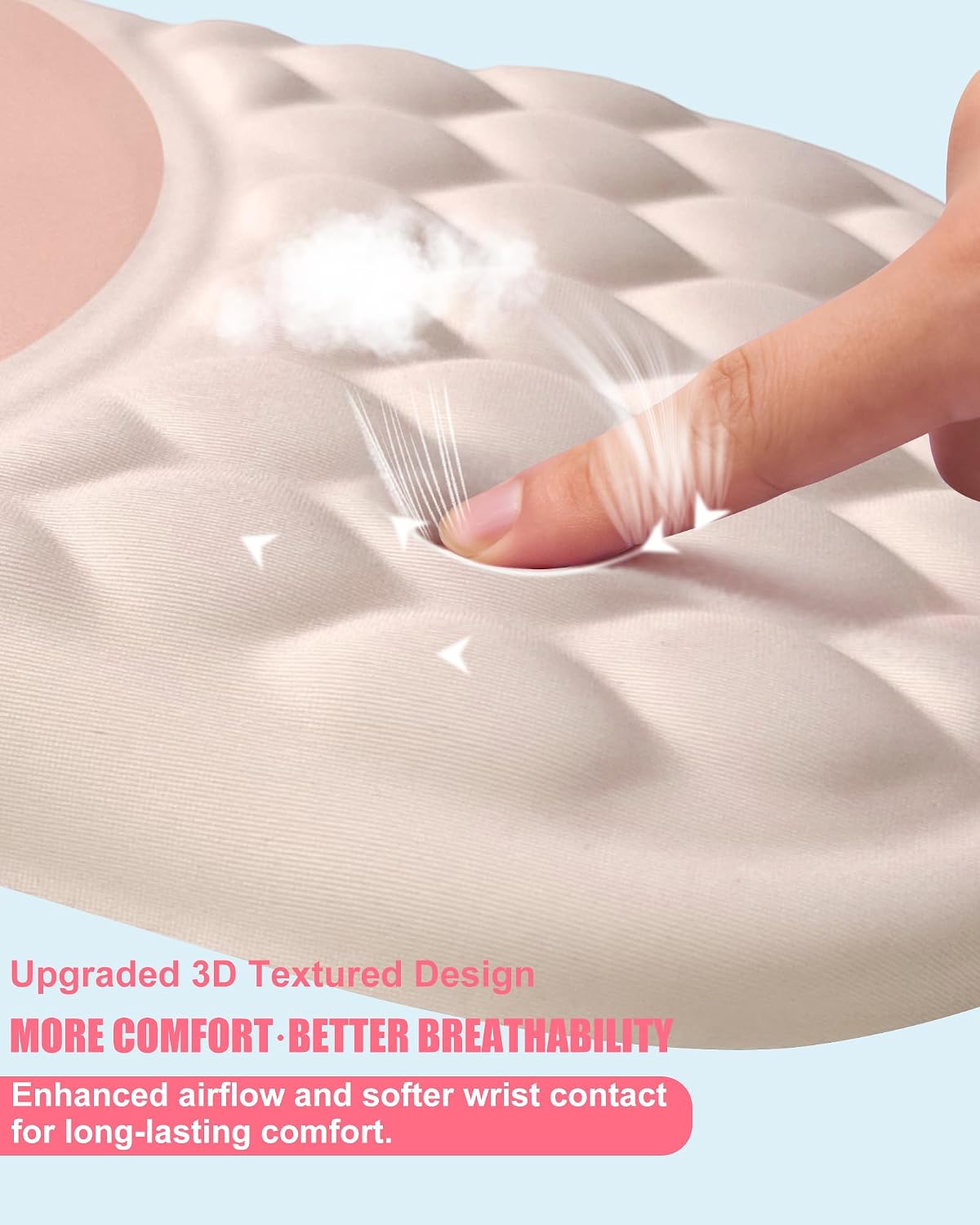 Ergonomic Mouse Pad with Sloped Memory Foam Wrist Rest (Black)