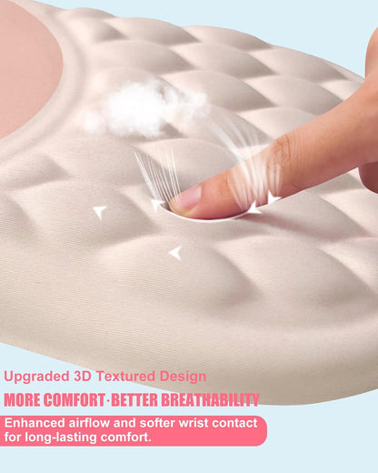 Ergonomic Mouse Pad with Sloped Memory Foam Wrist Rest (Black)