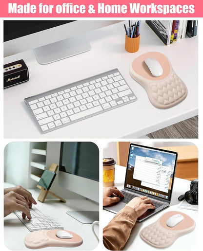Ergonomic Mouse Pad with Sloped Memory Foam Wrist Rest (Black)