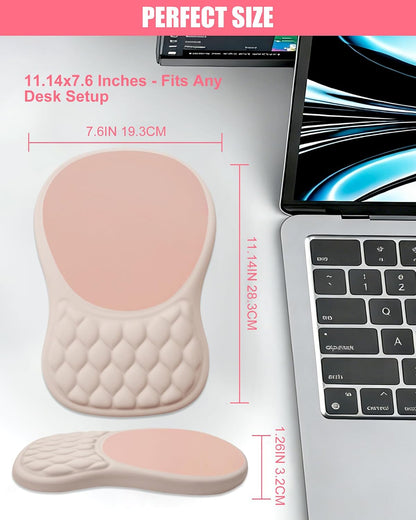 Ergonomic Mouse Pad with Sloped Memory Foam Wrist Rest (Black)
