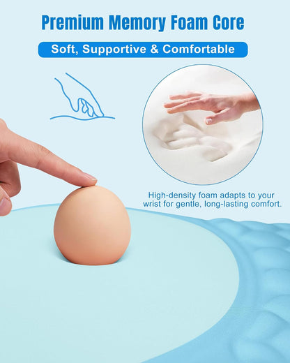 Ergonomic Mouse Pad with Sloped Memory Foam Wrist Rest (Black)