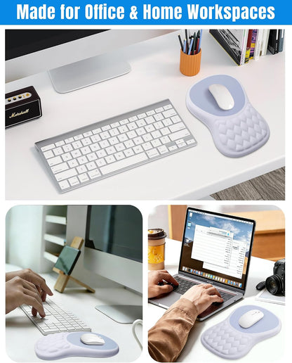Ergonomic Mouse Pad with Sloped Memory Foam Wrist Rest (Black)