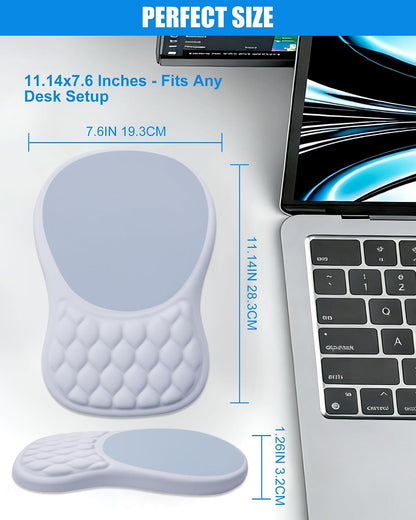 Ergonomic Mouse Pad with Sloped Memory Foam Wrist Rest (Black)
