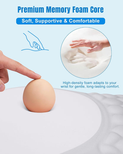 Ergonomic Mouse Pad with Sloped Memory Foam Wrist Rest (Black)