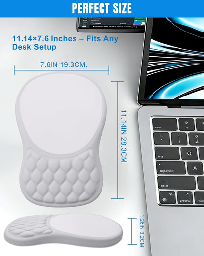 Ergonomic Mouse Pad with Sloped Memory Foam Wrist Rest (Black)