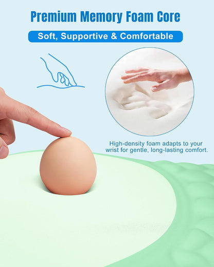 Ergonomic Mouse Pad with Sloped Memory Foam Wrist Rest (Black)