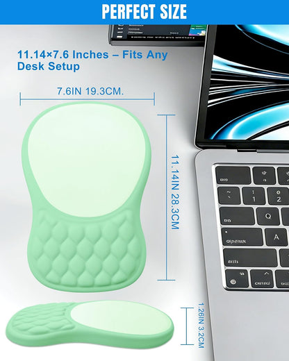 Ergonomic Mouse Pad with Sloped Memory Foam Wrist Rest (Black)
