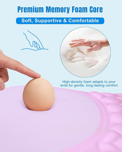 Ergonomic Mouse Pad with Sloped Memory Foam Wrist Rest (Black)