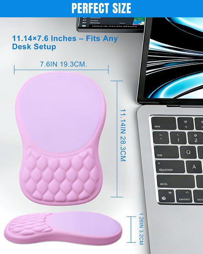 Ergonomic Mouse Pad with Sloped Memory Foam Wrist Rest (Black)