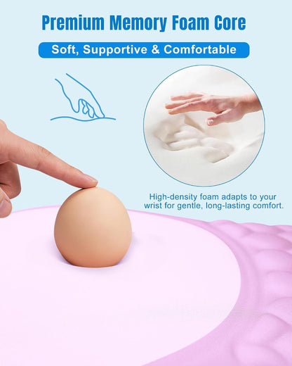 Ergonomic Mouse Pad with Sloped Memory Foam Wrist Rest (Black)