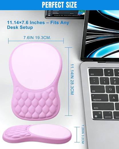 Ergonomic Mouse Pad with Sloped Memory Foam Wrist Rest (Black)