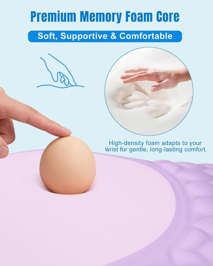 Ergonomic Mouse Pad with Sloped Memory Foam Wrist Rest (Black)