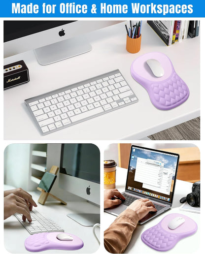 Ergonomic Mouse Pad with Sloped Memory Foam Wrist Rest (Black)