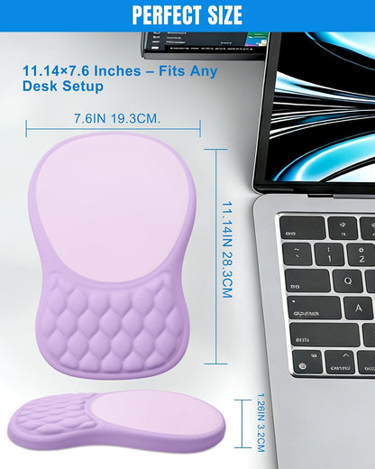 Ergonomic Mouse Pad with Sloped Memory Foam Wrist Rest (Black)