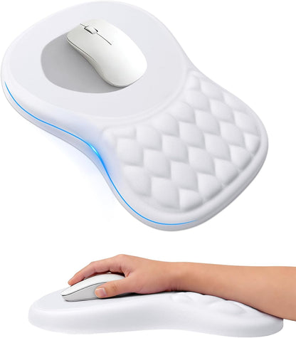 Ergonomic Mouse Pad with Sloped Memory Foam Wrist Rest (Black)