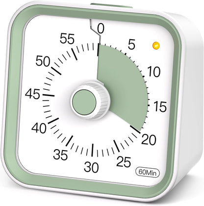 Visual Timer for Kids, Countdown Timer with Pause Function, White