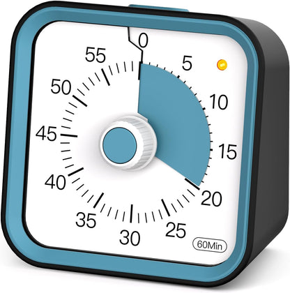 Visual Timer for Kids, Countdown Timer with Pause Function, White