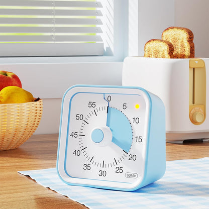 Visual Timer for Kids, Countdown Timer with Pause Function, White