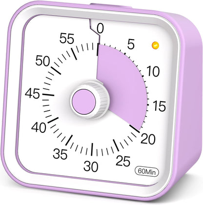 Visual Timer for Kids, Countdown Timer with Pause Function, White