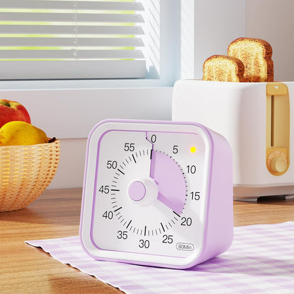 Visual Timer for Kids, Countdown Timer with Pause Function, White