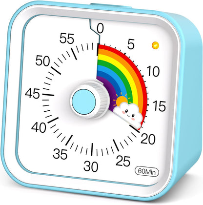 Visual Timer for Kids, Countdown Timer with Pause Function, White