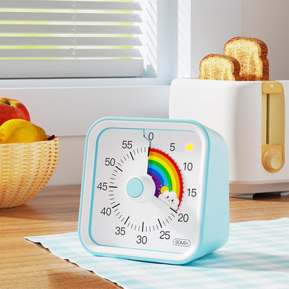 Visual Timer for Kids, Countdown Timer with Pause Function, White