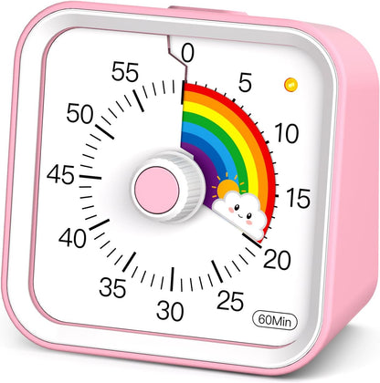 Visual Timer for Kids, Countdown Timer with Pause Function, White