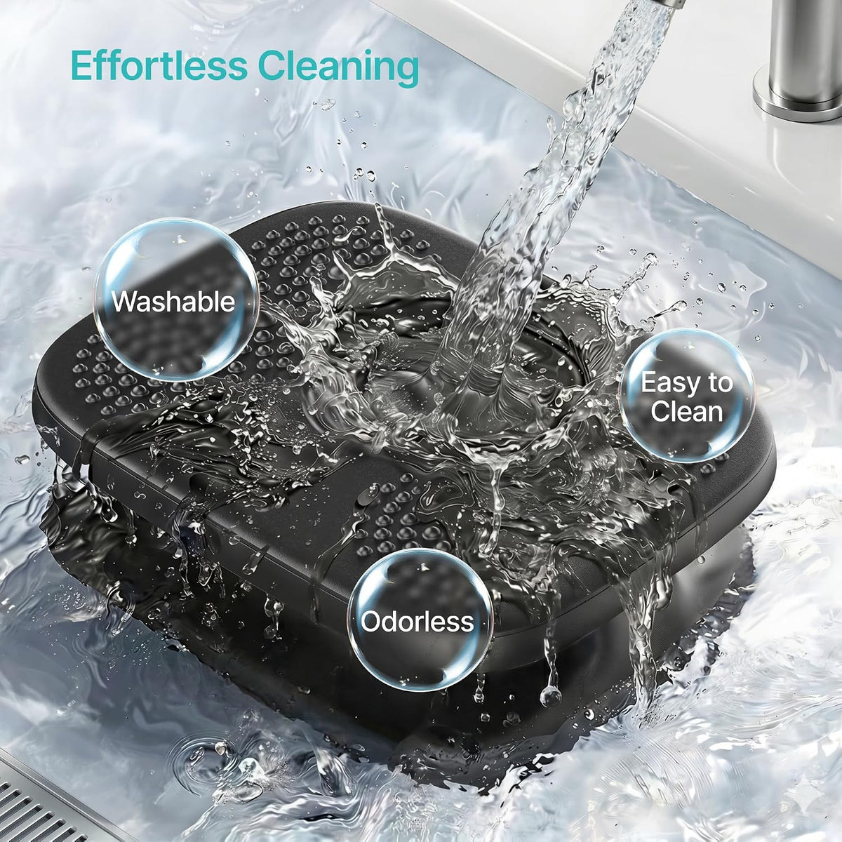Foot Rest Under Desk with Massage, Ergonomic Stepless Adjustable