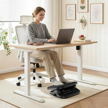 Foot Rest Under Desk with Massage, Ergonomic Stepless Adjustable