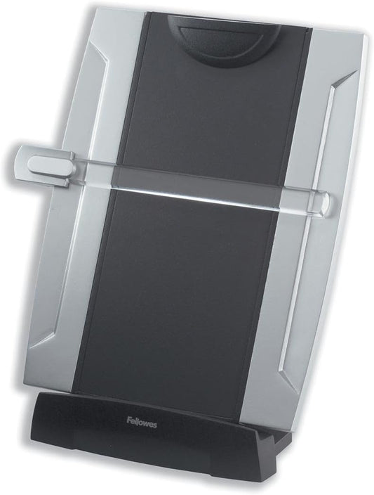 Fellowes Office Suites Desktop Copyholder with Memo Board, Black/Silver (8033201), 15" x 10.3" x 6"