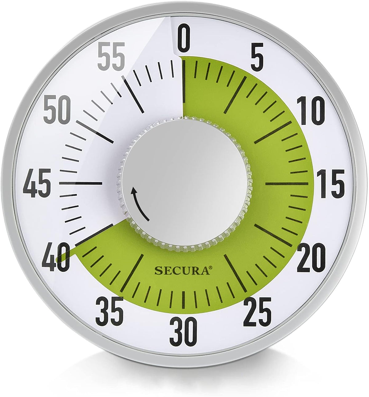 60-Minute Rainbow Visual Timer 6-Inch Mechanical Countdown Timers for Teaching, Meeting, Cooking, Working - Timer for Kids with Magnetic Backing (Black)