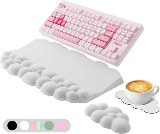 Ergonomic Wrist Rest for Keyboard and Mouse, Cloud Keyboard Stand Pad