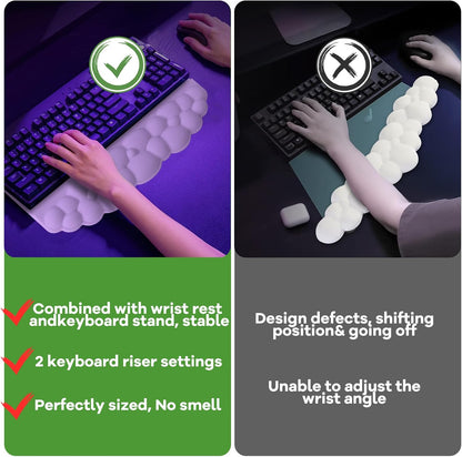Ergonomic Wrist Rest for Keyboard and Mouse, Cloud Keyboard Stand Pad