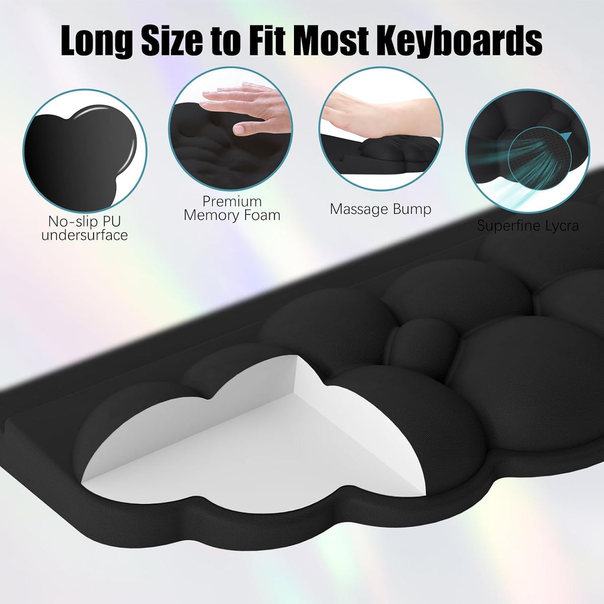 Ergonomic Wrist Rest for Keyboard and Mouse, Cloud Keyboard Stand Pad