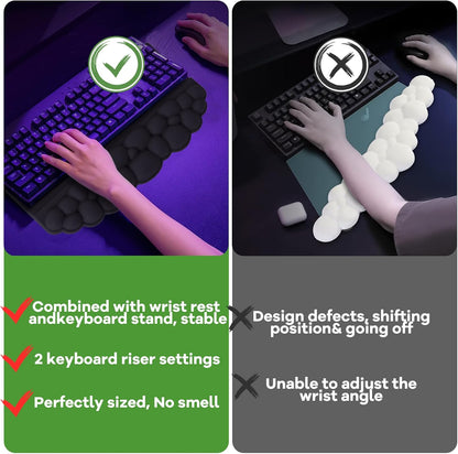 Ergonomic Wrist Rest for Keyboard and Mouse, Cloud Keyboard Stand Pad