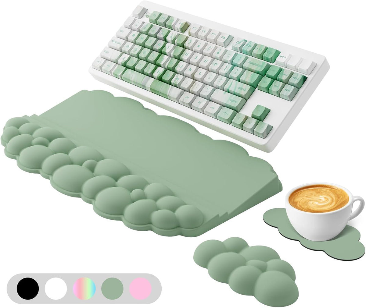 Ergonomic Wrist Rest for Keyboard and Mouse, Cloud Keyboard Stand Pad