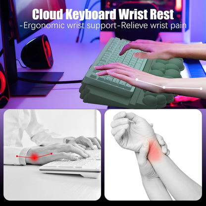 Ergonomic Wrist Rest for Keyboard and Mouse, Cloud Keyboard Stand Pad