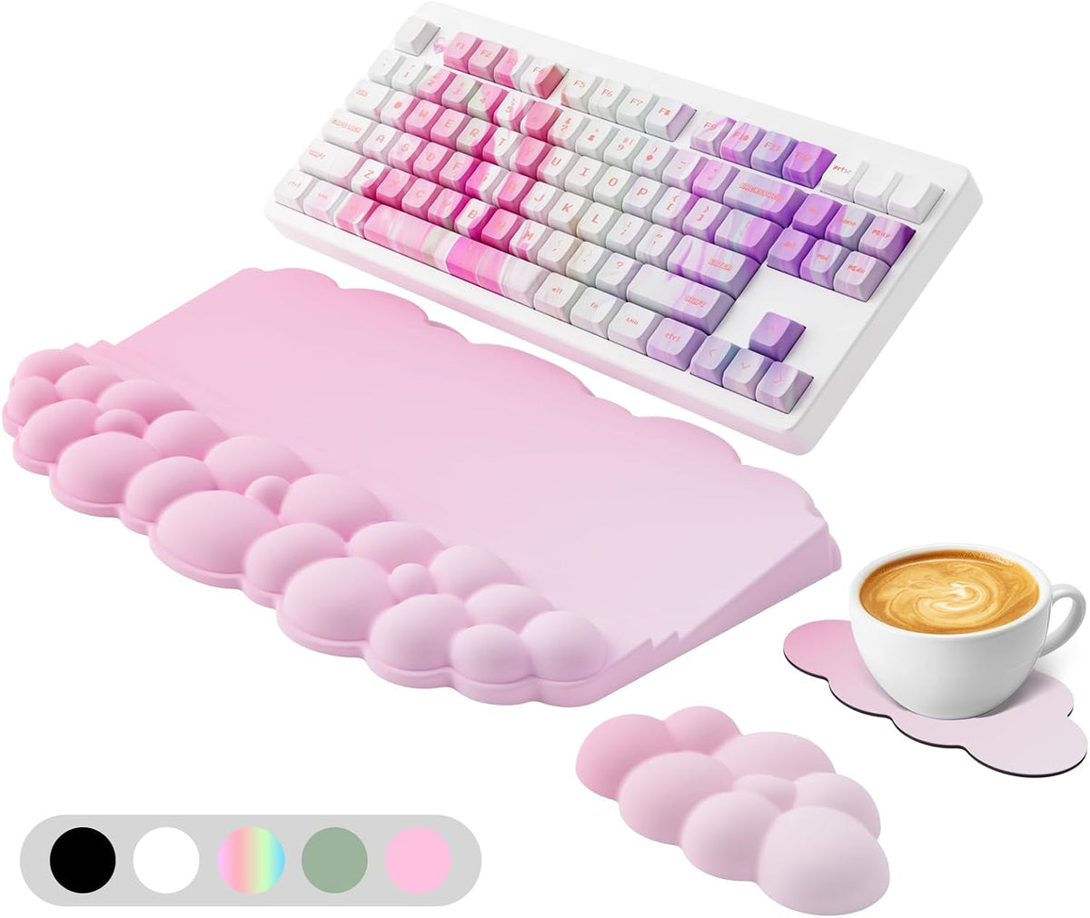 Ergonomic Wrist Rest for Keyboard and Mouse, Cloud Keyboard Stand Pad