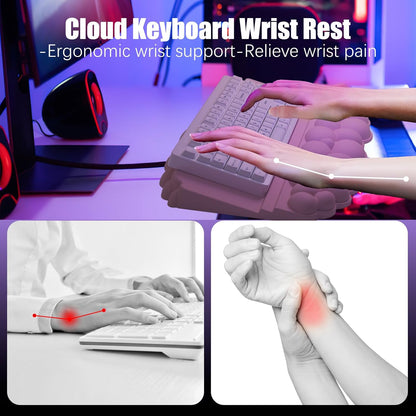 Ergonomic Wrist Rest for Keyboard and Mouse, Cloud Keyboard Stand Pad