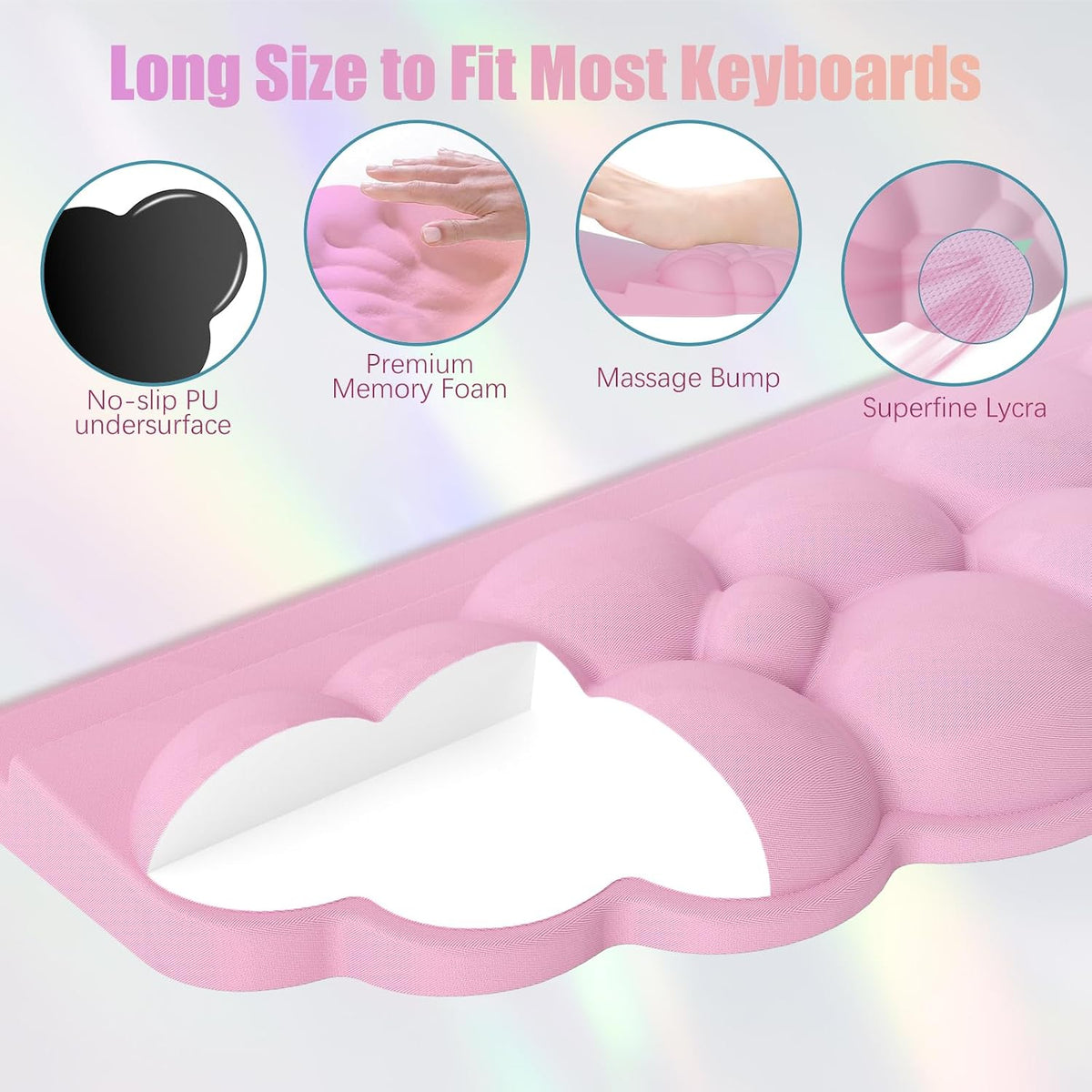 Ergonomic Wrist Rest for Keyboard and Mouse, Cloud Keyboard Stand Pad
