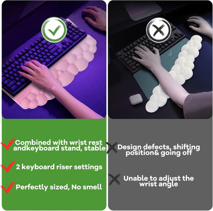 Ergonomic Wrist Rest for Keyboard and Mouse, Cloud Keyboard Stand Pad